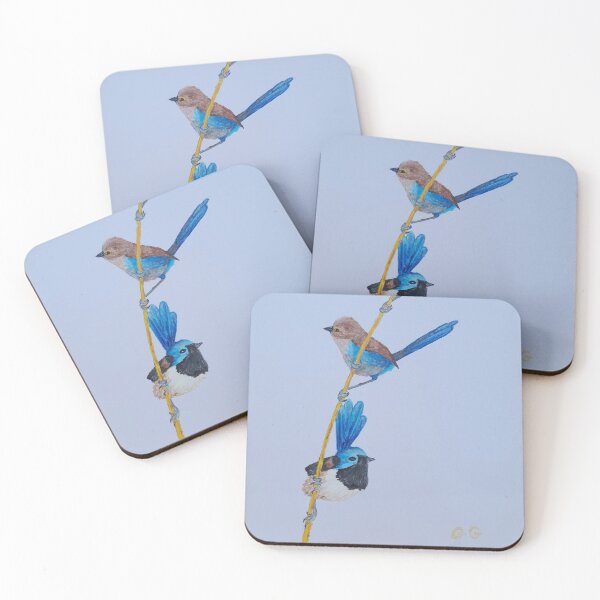 Item preview, Australian Blue Wrens - birds designed and sold by Garry Greenwood.