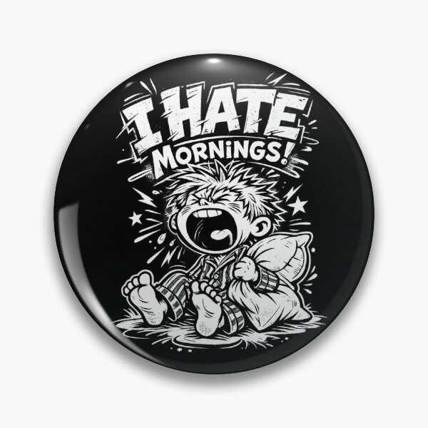 Item preview, I Hate Mornings Retro Cartoon Baggy Fit Graphic designed and sold by faridman.
