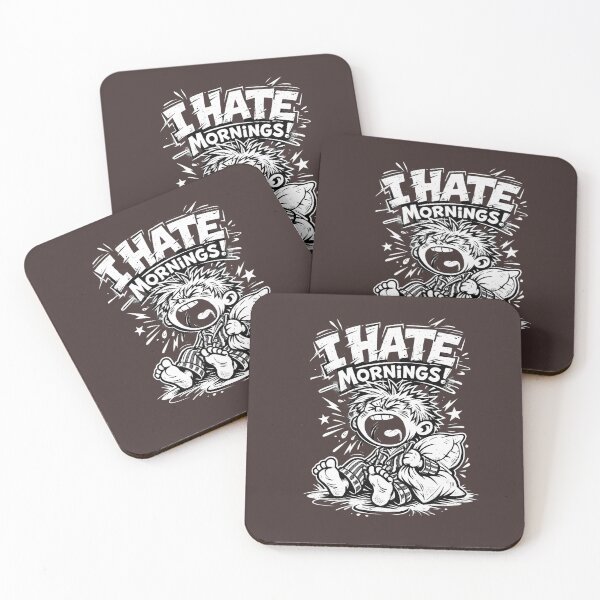 Item preview, I Hate Mornings Retro Cartoon Baggy Fit Graphic designed and sold by faridman.