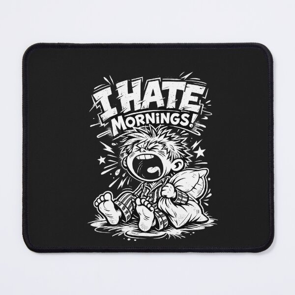 Item preview, I Hate Mornings Retro Cartoon Baggy Fit Graphic designed and sold by faridman.