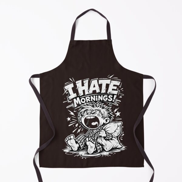 Item preview, I Hate Mornings Retro Cartoon Baggy Fit Graphic designed and sold by faridman.
