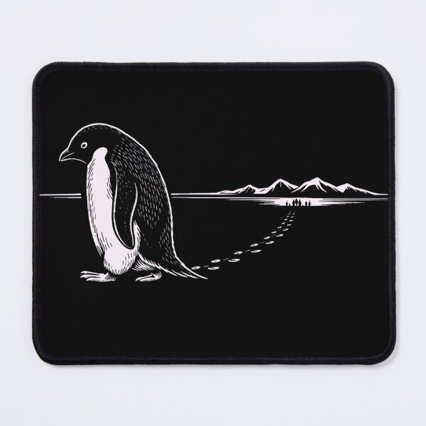 Item preview, Lonely Penguin Leaving Footprints in an Icy Landscape designed and sold by designleon19.