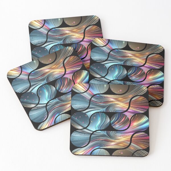 Item preview, Neon Waves Holographic Motion Pattern designed and sold by Szpaku desart .
