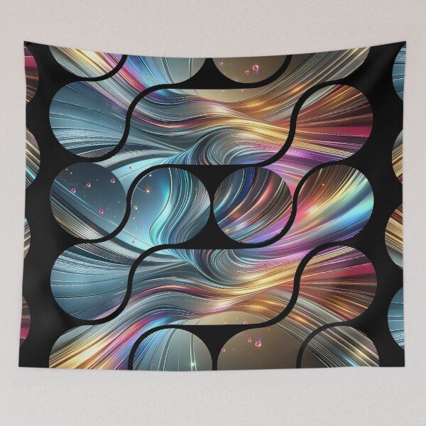 Item preview, Neon Waves Holographic Motion Pattern designed and sold by Szpaku desart .