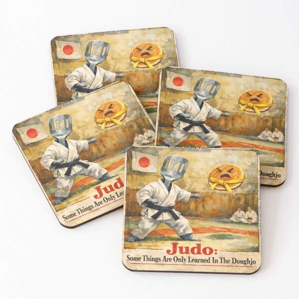Item preview, Judo Dough‑Jo Showdown – Funny Pun Cartoon designed and sold by Rick London Gifts.
