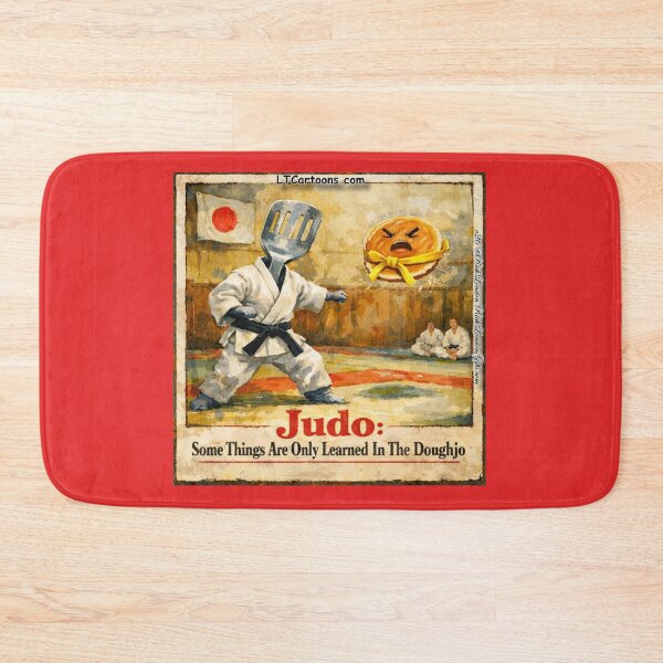 Item preview, Judo Dough‑Jo Showdown – Funny Pun Cartoon designed and sold by Rick London Gifts.