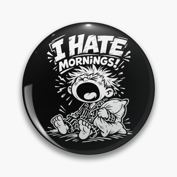 Item preview, I Hate Mornings Retro Cartoon Baggy Fit Graphic designed and sold by faridman.