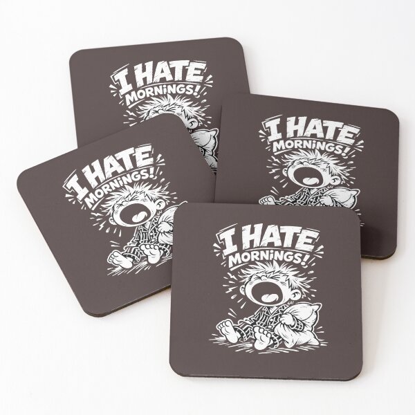 Item preview, I Hate Mornings Retro Cartoon Baggy Fit Graphic designed and sold by faridman.