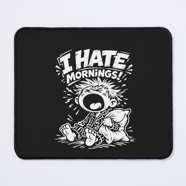 Item preview, I Hate Mornings Retro Cartoon Baggy Fit Graphic designed and sold by faridman.