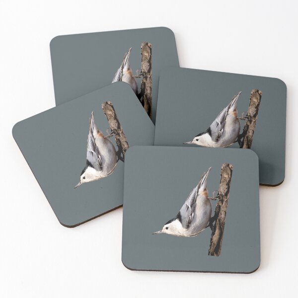 Item preview, White breasted nuthatch upside down designed and sold by KRFNatureGifts.