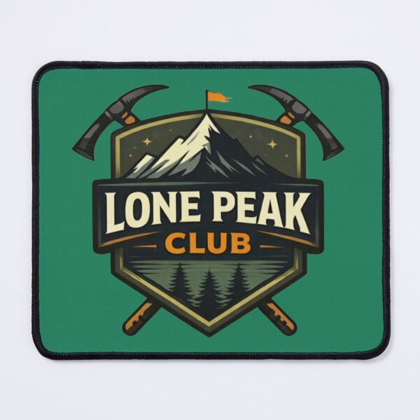 Item preview, Lone Peak Club – Mountain Adventure Emblem designed and sold by Dogandesighn.