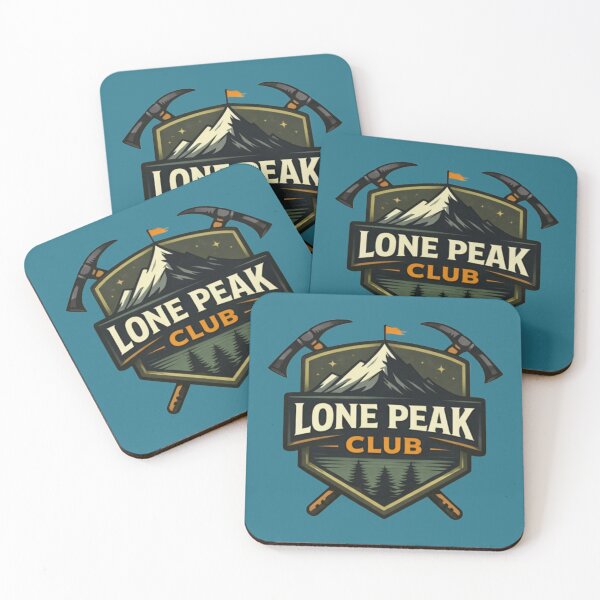 Item preview, Lone Peak Club – Mountain Adventure Emblem designed and sold by Dogandesighn.