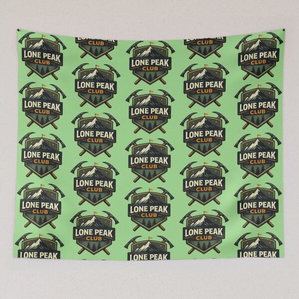 Item preview, Lone Peak Club – Mountain Adventure Emblem designed and sold by Dogandesighn.