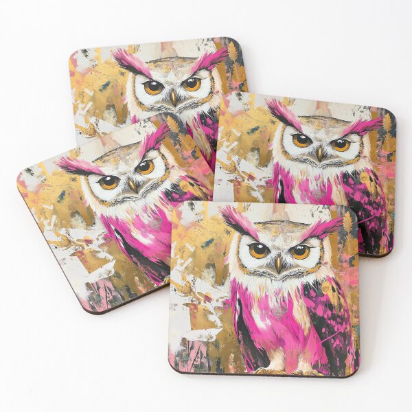Item preview, Punk Pop Art Owl designed and sold by TheBohemianLark.