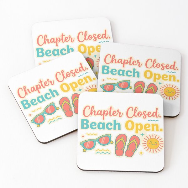 Item preview, Retirement gift - chapter closed beach open designed and sold by AnnaSoulDigitalDesign.