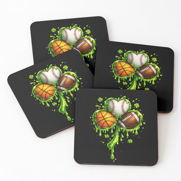 Item preview, St Patricks Day Shamrock Basketball Baseball Football design, Irish Sports Fan Gift, Lucky Clover Graphic Tee designed and sold by AsturShop.