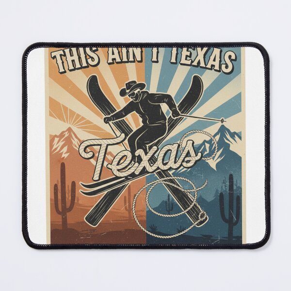 Item preview, This Ain’t Texas Ski The West – Vintage Western Ski Poster Aesthetic designed and sold by YK SHOP.