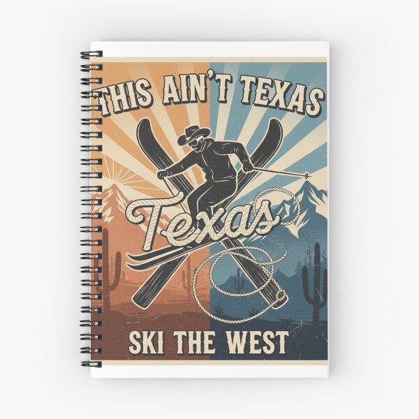 Item preview, This Ain’t Texas Ski The West – Vintage Western Ski Poster Aesthetic designed and sold by YK SHOP.