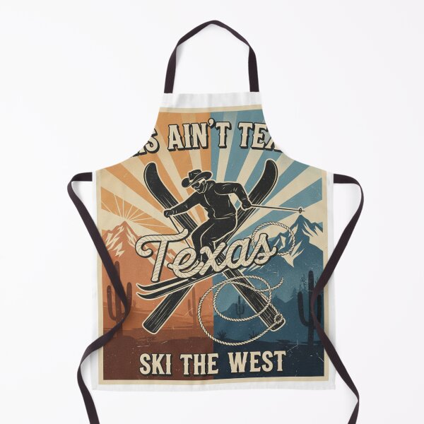 Item preview, This Ain’t Texas Ski The West – Vintage Western Ski Poster Aesthetic designed and sold by YK SHOP.