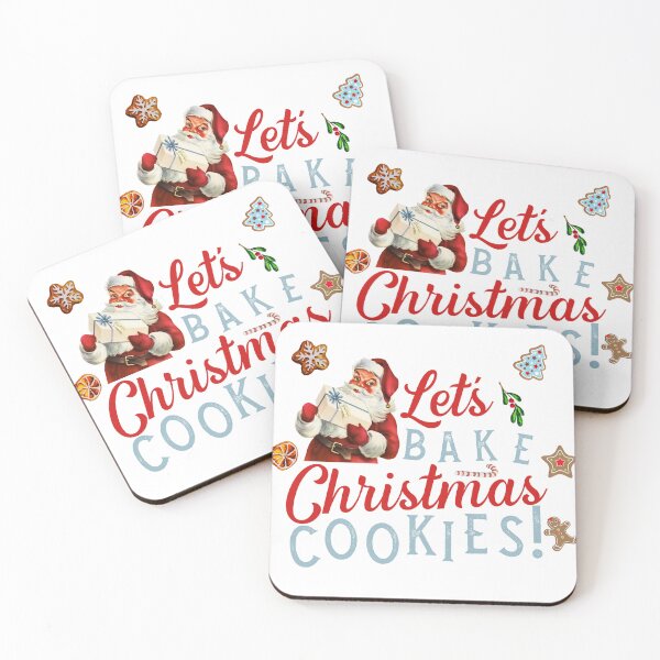 Item preview, Vintage Santa Claus - Let's Bake Christmas Cookies designed and sold by TheBohemianLark.