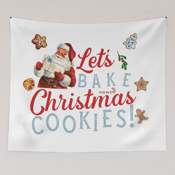 Item preview, Vintage Santa Claus - Let's Bake Christmas Cookies designed and sold by TheBohemianLark.