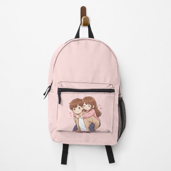 Item preview, Cute K-Drama Piggyback Ride – Romantic Anime Couple designed and sold by mondesigns98.