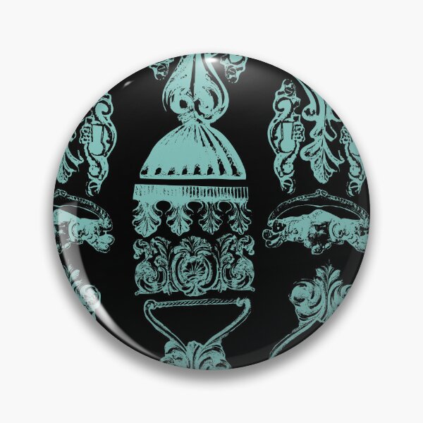Item preview, Antique Furniture Decorations Stripe Teal on Black designed and sold by Digitalmyth's Designs.