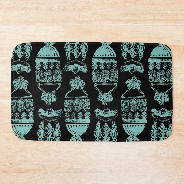 Item preview, Antique Furniture Decorations Stripe Teal on Black designed and sold by Digitalmyth's Designs.