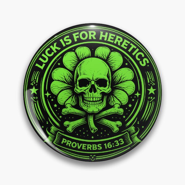 Item preview, Lucky is for Heretics Proverbs 1633 St Patricks Day Skull designed and sold by Kladhadredo.