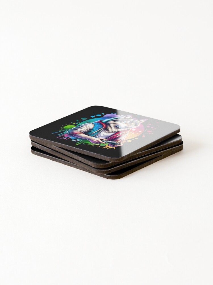 Thumbnail 4 of 5, Coasters (Set of 4), Gaming Wolf designed and sold by ReneMM.