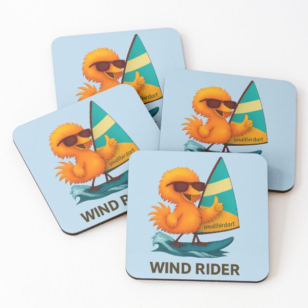 Item preview, Windsurfing Bird – Wind Rider Cartoon Design for Summer & Water Sports Fans designed and sold by smallbirdart.
