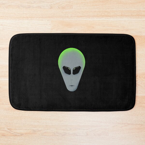 Item preview, Neon Green Grey Alien Head – Minimal Sci-Fi UFO Illustration designed and sold by BlueRidgeBazaar.