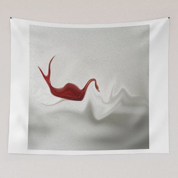 Item preview, PAINTED RED SWAN IN TURBULENT WATERS designed and sold by SKIP WILLITS FINE ART.