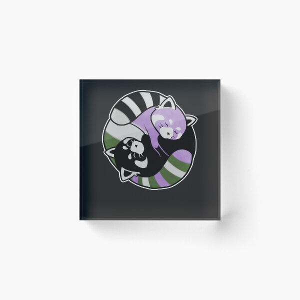 Item preview, Genderqueer Red Panda Yin Yang LGBT Pride Flag designed and sold by Clara Hollins.