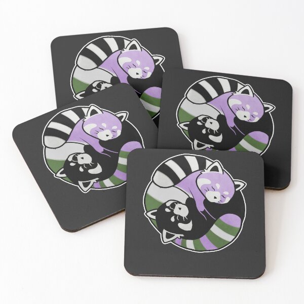 Item preview, Genderqueer Red Panda Yin Yang LGBT Pride Flag designed and sold by Clara Hollins.