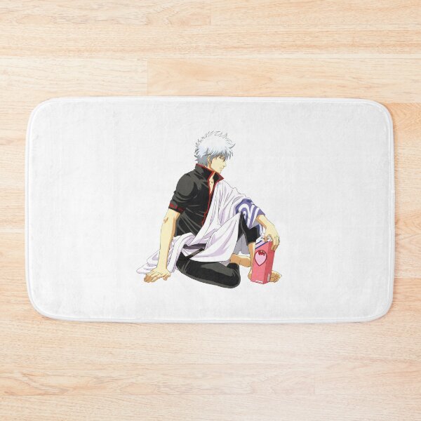 Item preview, White‑Haired Anime Swordsman in Flowing Kimono with Blue Swirls designed and sold by lamiarte.