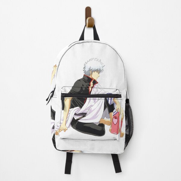 Item preview, White‑Haired Anime Swordsman in Flowing Kimono with Blue Swirls designed and sold by lamiarte.