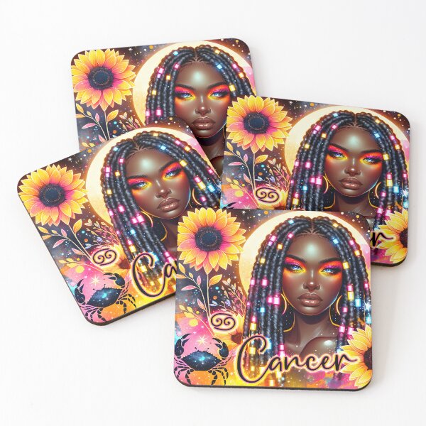 Item preview, Cancer Moonlight – Neon Zodiac Portrait designed and sold by ChloeDesigns401.