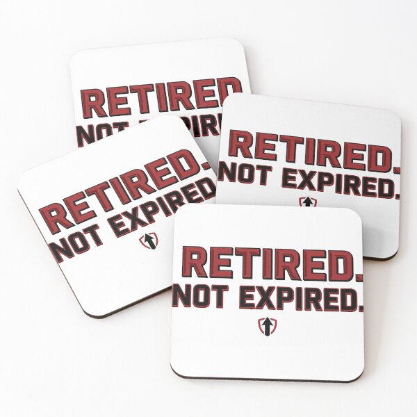 Item preview, Retired not expired funny retirement gift designed and sold by AnnaSoulDigitalDesign.