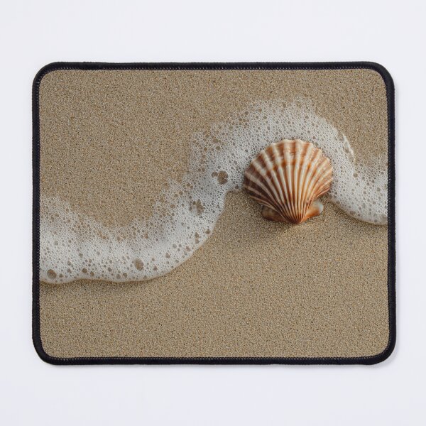 Item preview, Scallop Seashell with Gentle White Sea Foam designed and sold by chase-thewave.