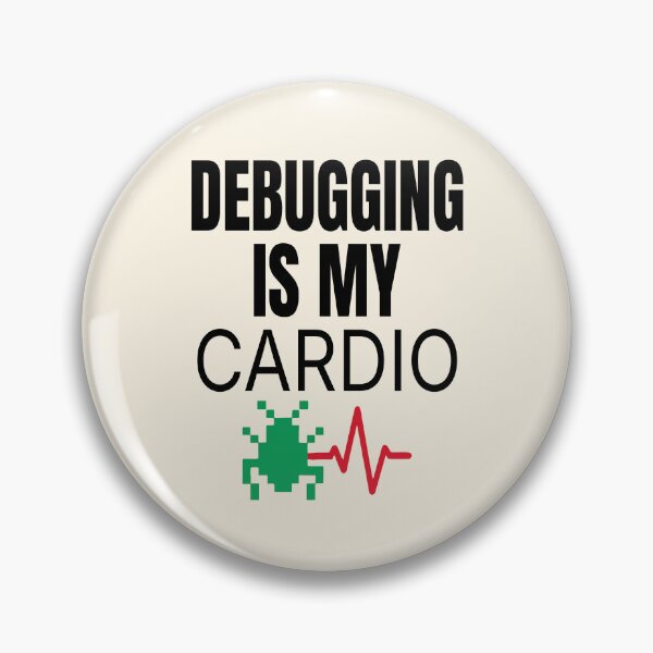Item preview, Debugging Is My Cardio Funny Programmer Fitness Humor Design designed and sold by Dantin.