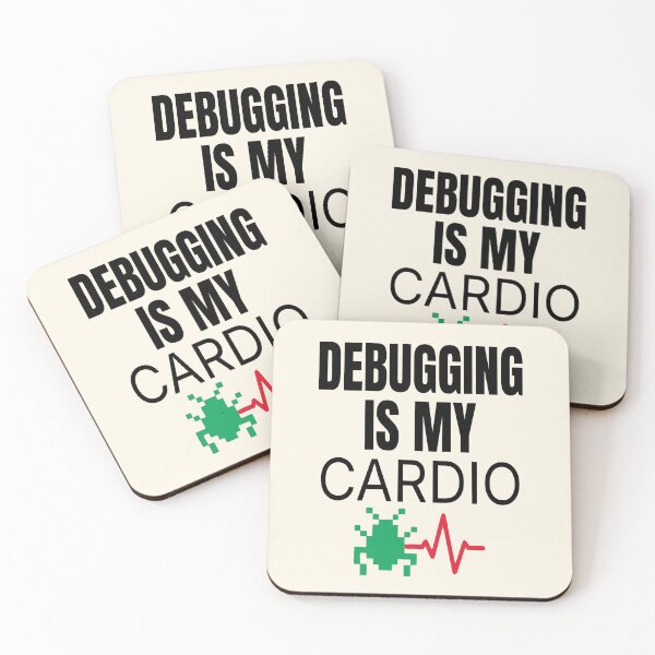 Item preview, Debugging Is My Cardio Funny Programmer Fitness Humor Design designed and sold by Dantin.