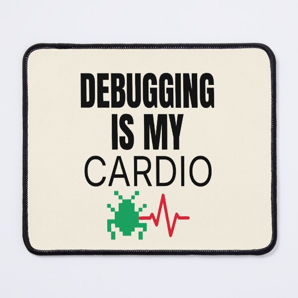 Item preview, Debugging Is My Cardio Funny Programmer Fitness Humor Design designed and sold by Dantin.