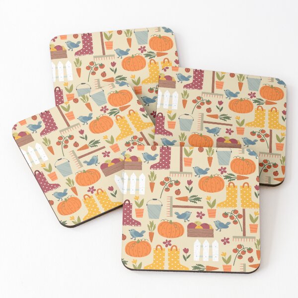 Item preview, cottagecore autumn pumpkin vegetable garden designed and sold by Gossip Rag.
