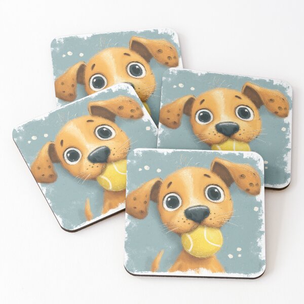 Item preview, Cute Puppy with Tennis Ball designed and sold by Boddicca.