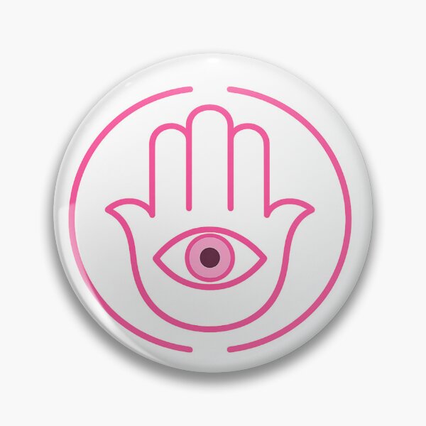 Item preview, Minimalist Hamsa Protection Symbol - Pink designed and sold by That-Jewy-Shop.