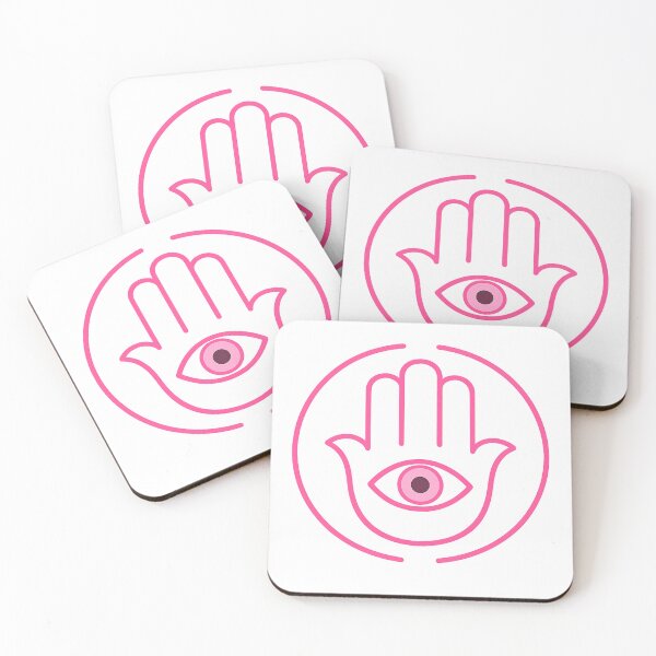 Item preview, Minimalist Hamsa Protection Symbol - Pink designed and sold by That-Jewy-Shop.