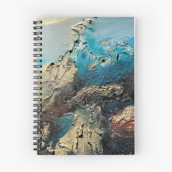 Item preview, "Peaks and Valleys" Abstracted Wanderlust textured oil painting designed and sold by Jenn Krauss.