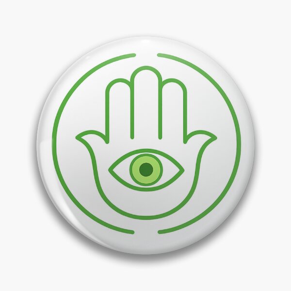 Item preview, Minimalist Hamsa Protection Symbol - Green designed and sold by That-Jewy-Shop.