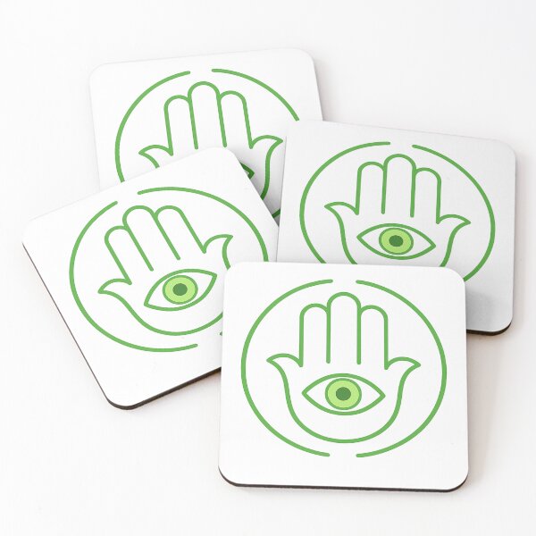 Item preview, Minimalist Hamsa Protection Symbol - Green designed and sold by That-Jewy-Shop.